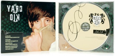 gray kid cd package design